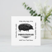 Funny  Pig Bacon Lover Humor Kaart (Staand voorkant)