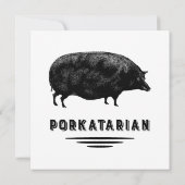 Funny  Pig Bacon Lover Humor Kaart (Achterkant)