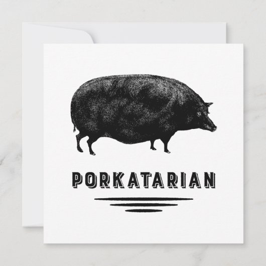 Funny  Pig Bacon Lover Humor Kaart (Achterkant)