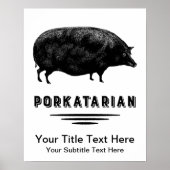 Funny  Pig Bacon Lover Humor Poster (Voorkant)