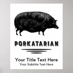 Funny Pig Bacon Lover Humor Poster