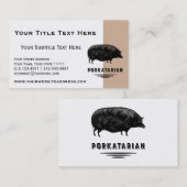 Funny Pig Bacon Lover Humor Visitekaartje (Voorkant / Achterkant)