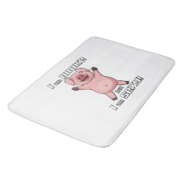 Funny Pig Broke Sexy - Bath Mat