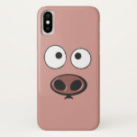 Funny Pig iPhone X Hoesje<br><div class="desc">Het kleine hoesje van de cartoon van het huidoppervlak voor uw iPhone X</div>