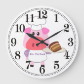 Funny Pig Chef Wall klok (Voorkant)