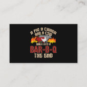 Funny Pig Chicken Cow Bar B Q Bq Chef Cookie Cook Visitekaartje (Voorkant)