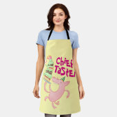 Funny Pig Chief Taster Giant Sponge Cake Cartoon Schort (Gedragen)