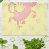 Funny Pig Chief Taster Giant Sponge Cake Cartoon Theedoek (Gevouwen)