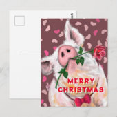Funny Pig Christmas Kaart (Voorkant / Achterkant)
