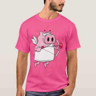 Funny Pig Cupid Love Valentijnsdag Pig Lover T-shirt