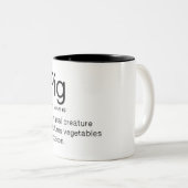 Funny Pig Definition Tweekleurige Koffiemok (Voorkant rechts)