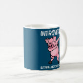 Funny Pig Design for Men Piglet Hog Piggy Koffiemok (Voorkant rechts)