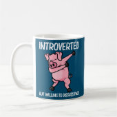 Funny Pig Design for Men Piglet Hog Piggy Koffiemok (Links)