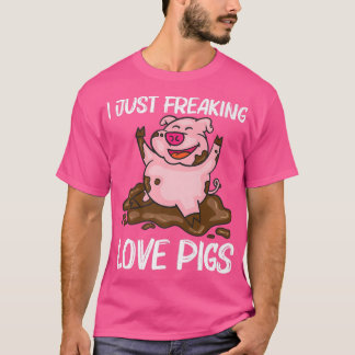 Funny Pig Design for Men Women Hog Farmer Boerderi T-shirt