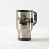 Funny Pig die Ham Radio gebruikt Reisbeker (Voorkant rechts)