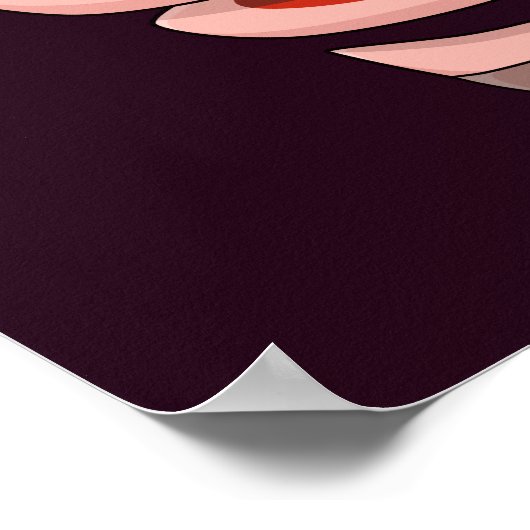 Funny pig die steaks zelf eet poster (Hoek)