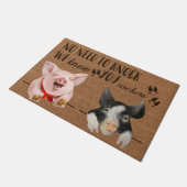 Funny Pig Doormat, Pig Lover Rug Gifts Deurmat (Schuin)