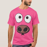 Funny Pig Face T-shirt<br><div class="desc">Kute cartoon varkensgezicht shirt.</div>