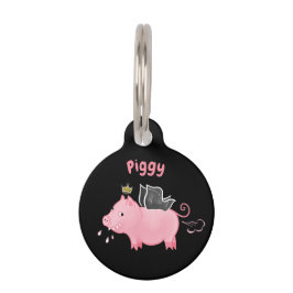 Funny Pig Fairy Cartoon - Schattige Flying Pig Mag Huisdierpenning