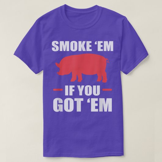 Funny Pig Grilling BBQ  T-shirt (Design voorkant)
