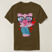 Funny Pig Heart Valentijnsdag Gifts Cute Pig Dabb T-shirt (Design voorkant)