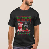 Funny Pig houdt van Cute Pig Santa Hat Oegenkerst T-shirt (Voorkant)