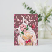 Funny Pig Jubileum Kaart (Staand voorkant)