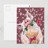 Funny Pig Jubileum Kaart (Voorkant / Achterkant)