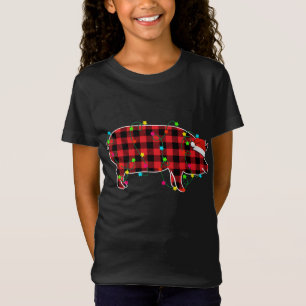 Funny Pig Kerstboom Red Pset Xmas Animals Lo T-shirt