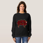 Funny Pig Kerstboom Red Pset Xmas Animals Lo Trui (Voorkant volledig)