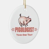 Funny Pig Lover Keramisch Ornament (Rechts)