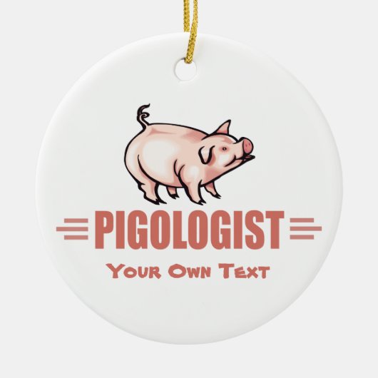 Funny Pig Lover Keramisch Ornament (Voorkant)