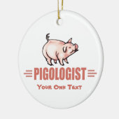 Funny Pig Lover Keramisch Ornament (Links)