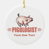 Funny Pig Lover Keramisch Ornament (Achterkant)