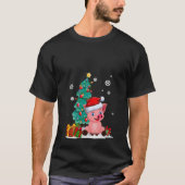 Funny Pig Lovers Schattige Pig Santa muts Lelijke  T-shirt (Voorkant)