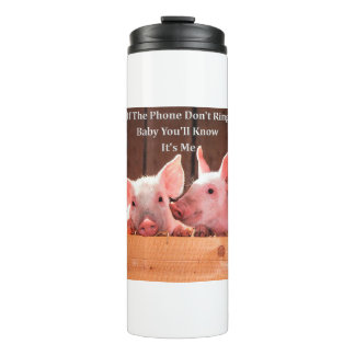 Funny Pig Memes met grappige gezegden en citaten Thermosbeker