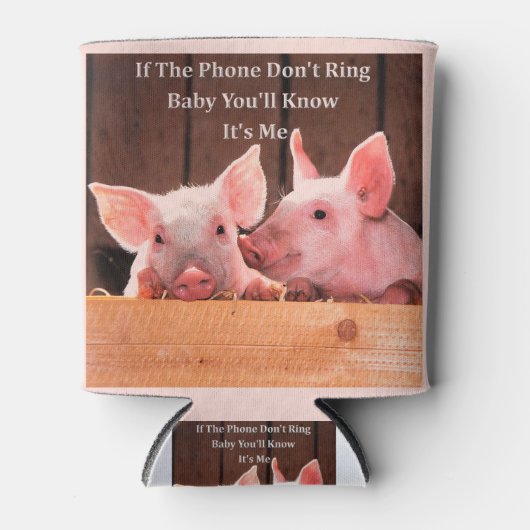 Funny Pig Memes met grappige varken gezegden en qu Blikjeskoeler (Voorkant)