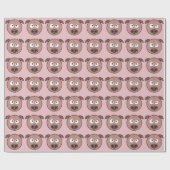 Funny Pig Pattern Cadeaupapier (Vlak)