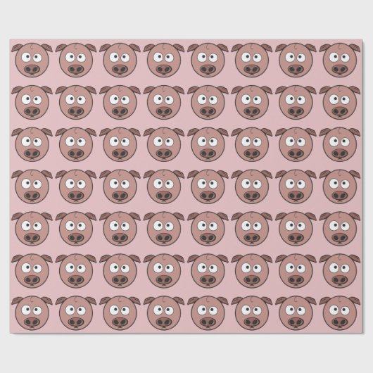 Funny Pig Pattern Cadeaupapier (Vlak)