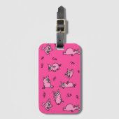 Funny Pig Pink Bagagelabel (Voorkant (verticaal))