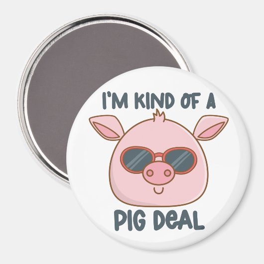 Funny Pig Pun Magneet (Voorkant / Achterkant)