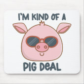 Funny Pig Pun Muismat (Voorkant)