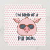 Funny Pig Pun Notitiekaartje (Voorkant / Achterkant)