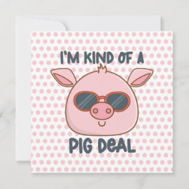 Funny Pig Pun Notitiekaartje