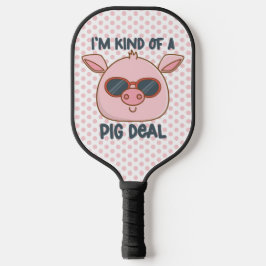 Funny Pig Pun Pickleball Paddle
