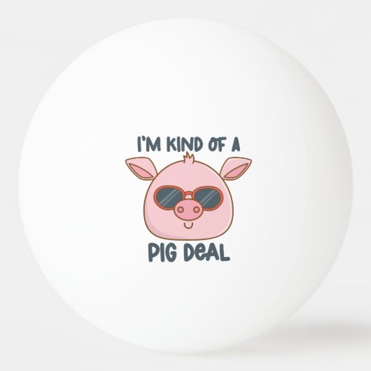 Funny Pig Pun Pingpongbal (Voorkant)