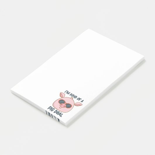 Funny Pig Pun Post-it Notes (Schuin)