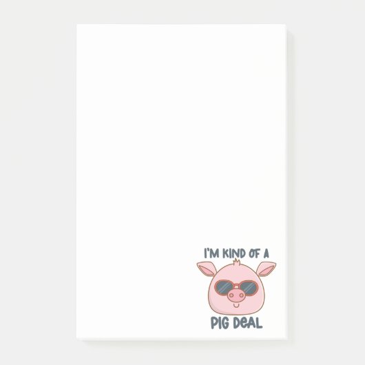 Funny Pig Pun Post-it Notes (Voorkant)