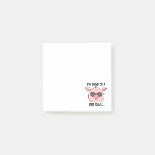 Funny Pig Pun Post-it® Notes (Voorkant)