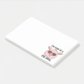 Funny Pig Pun Post-it Notes (Schuin)